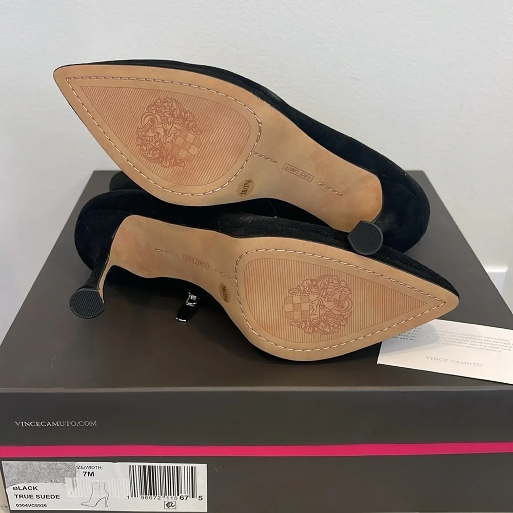 Vince Camuto Women's Pitonnda Stiletto Heel Dress Bootie Ankle Boot size 7 New
